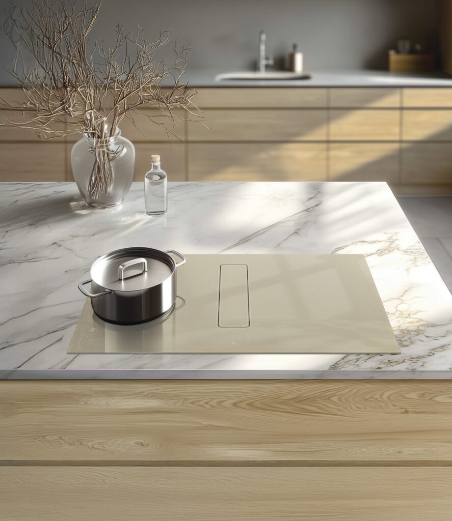 Miro Spectre Opulence Champagne Gold venting hob